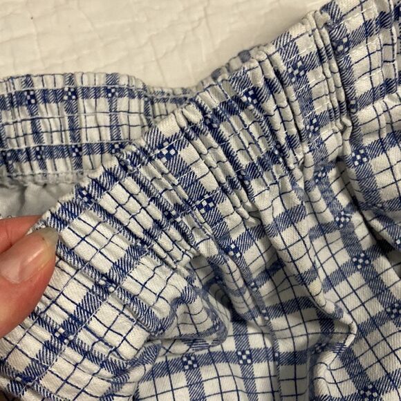 Vintage Blue Plaid High Waist Paper Bag Shorts size 10 - Picture 3 of 8